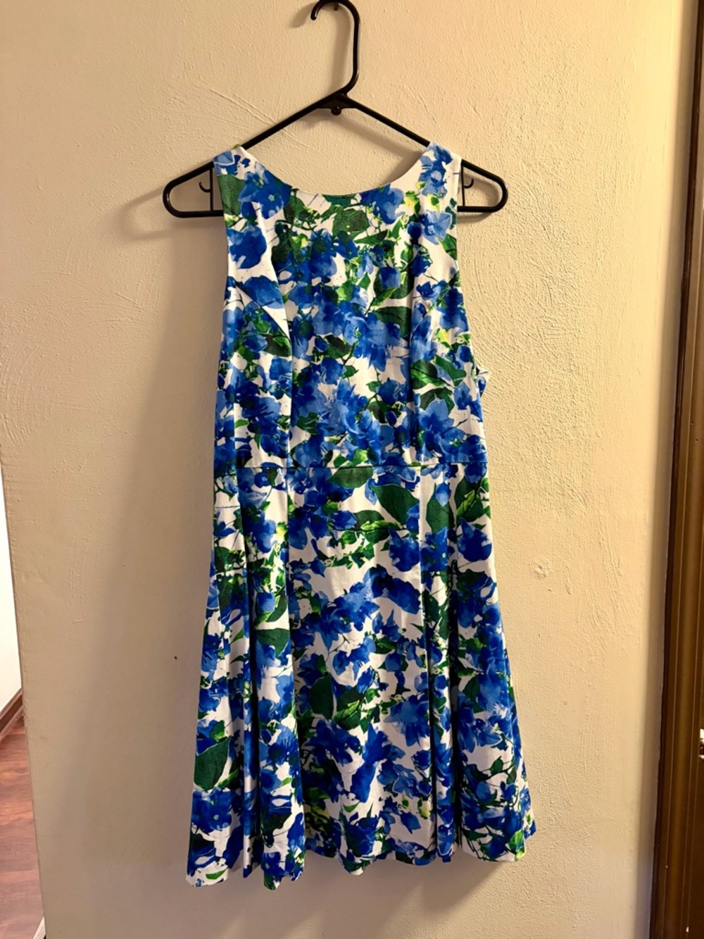 Milly Blue & Green Floral Midi Dress Size 10